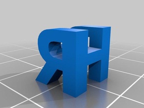 mi personalizados de dos letras la escultura recursos humanos las esculturas personalizado 3d print model - Mito3D