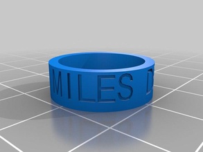 miles dexter customized ring rings 3d print model - Mito3D