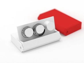 three ring holder case rings box 3d print model - Mito3D
