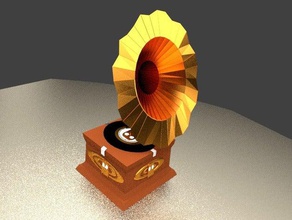 fantasmagórica gramphone A impressão 3d ghostlyvinyl 3d print model - Mito3D