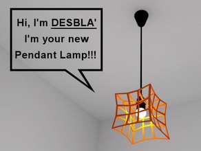 desbl pendant lamp household lamps pendants wireframe 3d print model - Mito3D