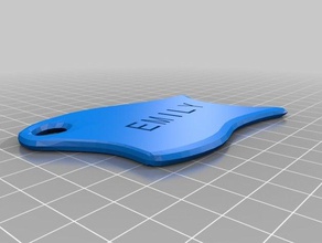 emily porte-clés de personnalisé 3d print model - Mito3D