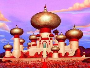 del palacio sultán, aladdin de disney las estructuras edificios el árabe castillo 3d print model - Mito3D
