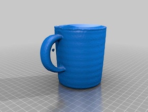 coffee cup art makerbotdigitizer scan 3d print model - Mito3D