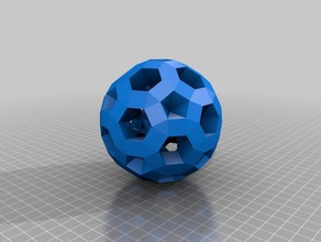 geometric orb math art 3d ball buckyball dice dodecahedron faceted geometry icosahedron low poly makerbotornaments model ornament pentagon sphere 3d print model - Mito3D