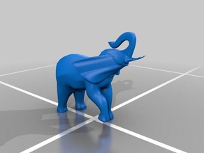 Elefanten-Figur Skulpturen Tier Elefanten Figur 3d print model - Mito3D