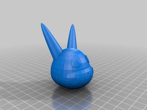 pikachus testa creature 3d print model - Mito3D