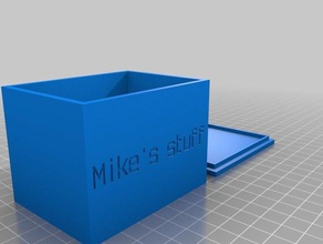 mike's things box containers customized 3d print model - Mito3D