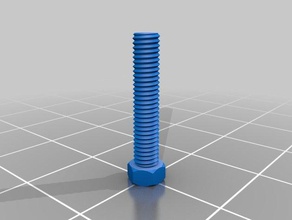 m3 bolt without nut probably small print my customized job washer threaded rod factory parts 3d print model - Mito3D