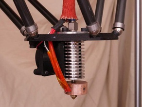 3d delta yazıcı manyetik etki 40mm fan kanalı takım rostock'ta kossel stil e3d sıcak uç adaptör parçaları hotend etkileyici 3d print model - Mito3D