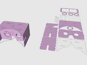 cardboard google lasercut camera 3d print model - Mito3D