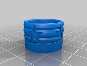 Sterne ring Mode 3d print model - Mito3D
