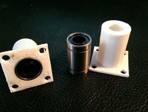 lm8uu holder flange 3d printer parts bearing linear 3d print model - Mito3D