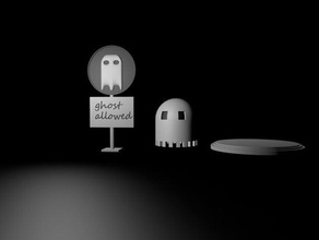 fantasmal de vinilo carácter stand accesorios signos y logotipos ghostlyvinyl 3d print model - Mito3D
