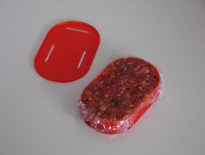 printable burger mold kitchen & dining freezer hamburger iceboxchallenge steack 3d print model - Mito3D