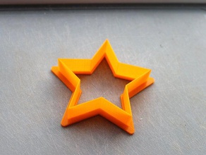 cookie cutter - 5 point star kitchen & dining 3d print model - Mito3D