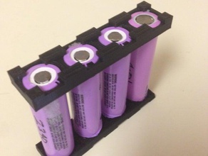 18650 battery holder tray diy li-ion 3d print model - Mito3D