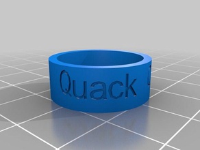 quack anello anelli su misura 3d print model - Mito3D