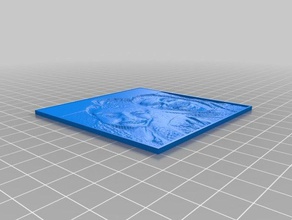 my custom lithophane parametrized length thickness 2d art customized 3d print model - Mito3D