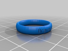 coração valente minha personalizado anel de banda script criação - eua tamanhos personalizador sistemas anéis 3d print model - Mito3D