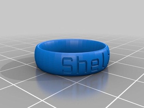 sheltie my customized ring band creation script - usa sizes customizer rings 3d print model - Mito3D