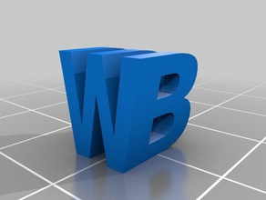bw 2 letter sculptures customized 3d print model - Mito3D