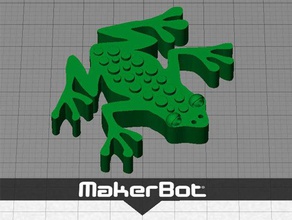 rana - easy print di stile cartone animato animali anfibi animale carino decorativo favola rane divertente verde kermit novità 3d print model - Mito3D