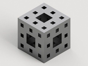 level 2 menger sponge sculptures 3d fractal 3d print model - Mito3D