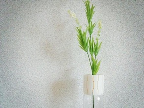 pet vaso cap 03 de fenda decoração acessório pac a do agregado familiar upcycling 3d print model - Mito3D