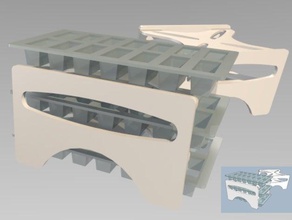 cubo de hielo la bandeja rack cocina y comedor iceboxchallenge 3d print model - Mito3D