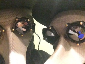 occhiali di protezione il costume la maschera peste steampunk 3d print model - Mito3D