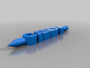 meine angepassten text Bleistift-Halter Schilder & logos kundengebundene 3d print model - Mito3D