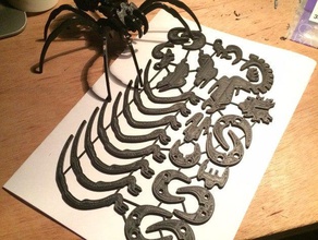 spider kit animaux de puzzle l'araignée la tarentule 3d print model - Mito3D
