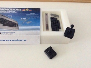 la concurrence pro joystick boîte en marqueterie de minuscules commodore 64 jouets & accessoires jeux c64 le concours 3d print model - Mito3D