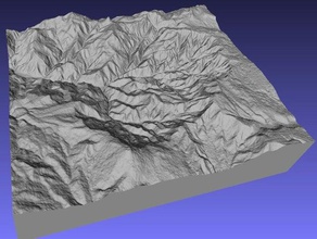 cedar breaks Ulusal Anıtı öğrenme 3d harita Jeodezi coğrafya göster dağ topografya kabartma kaldırdı topografik 3d print model - Mito3D