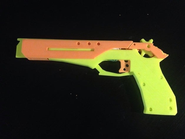 altı shooter lastik bant silah kauçuk oyuncak 3D print model - Mito3D
