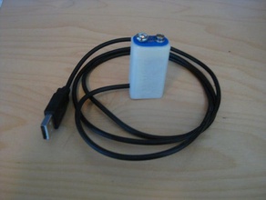 9v usb Akku gadgets 9-volt-Batterie usb-Stromversorgung 3d print model - Mito3D