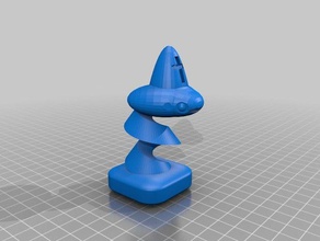 serpente vescovo animali di scacchi pezzo degli tinkercad 3d print model - Mito3D