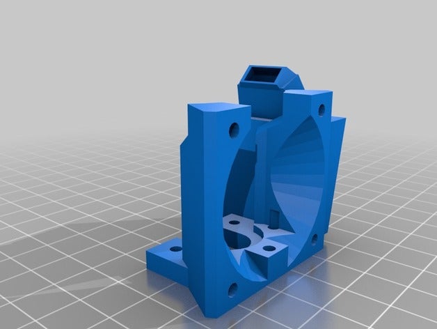 mini kossel fine a caldo con due ventole da 40mm + 30mm Stampante 3d parti hotend di raffreddamento monte jhead openscad 3D print model - Mito3D