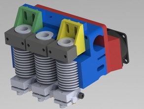 reprappro mendel tricolor e3d mount v2 3d printer parts e3dv6 v6 3d print model - Mito3D