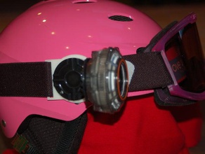 ski-goggle strap mount jakks pacific action-cam Kamera Schutzbrille Halter Maske openscad nützlich video 3d print model - Mito3D