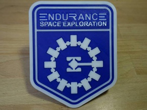 interstellaire endurance badge pièces et badges insigne christopher nolan l'emblème misson patch film de l'espace vaisseau spatial 3d print model - Mito3D