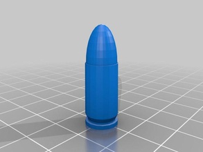 9mm bala réplica esporte ao ar livre chaveiro 3d print model - Mito3D