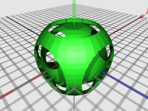 nested cut spheres math art openscad 3d print model - Mito3D