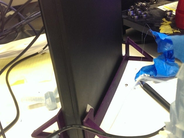 upright laptop stand office organization 3D print model - Mito3D