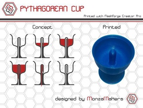 Pythagoras-cup engineering cup cups engeneering Flüssigkeit Flüssigkeiten Physik pythagoras Wissenschaft siphon 3d print model - Mito3D
