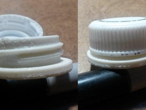 water pop soda bottle cap lid replacement parts threads 3d print model - Mito3D