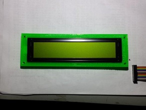 Charakter lcd-Halterung - erforderlich einfache Gehäuse 40x4 Zeichen lcd so gemacht engineering Lünette Zeichen-display lcd-Einfassung lcd-Gehäuse lcd-Anzeige lcd-panel lcd-Bildschirm 3d print model - Mito3D