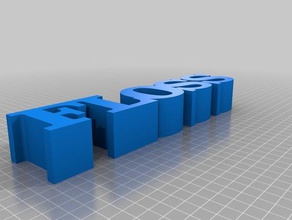 Zahnseide 5 Buchstaben Zeile kundengebundene 3d print model - Mito3D