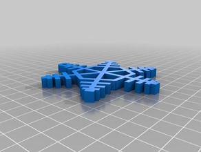 benim 1 parametrik kar tanesi süsleme özelleştirilmiş 3d print model - Mito3D